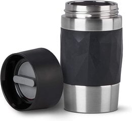 EMSA N21601 Travel Mug Compact Thermo/изоляционная чашка из нержавеющей стали | 0,3 литра | 3H горячий | 6H холодно | БЕЗ BPA | 100% плотный | Утечка -Проницаемый | Посудомоечная машина -Safe | 360 ° ОТКРЫВАНИЕ Черный цена и информация | Термосы, термокружки | pigu.lt