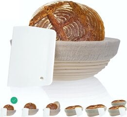 Gärkörbchen duoninė + tešlos grandiklis, 1 vnt. kaina ir informacija | Virtuvės įrankiai | pigu.lt