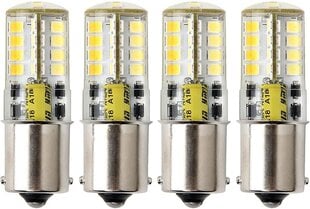 Hryspn LED BA15S 12V AC/DC, 4 vnt. kaina ir informacija | Automobilių lemputės | pigu.lt