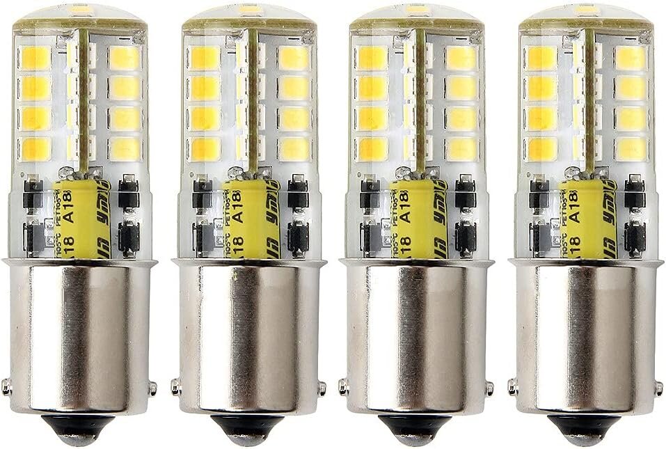 Hryspn LED BA15S 12V AC/DC, 4 vnt. kaina ir informacija | Automobilių lemputės | pigu.lt