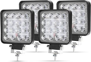 LED Worklight, 4 x 48W kvadratiniai LED žibintai kaina ir informacija | Automobilių lemputės | pigu.lt