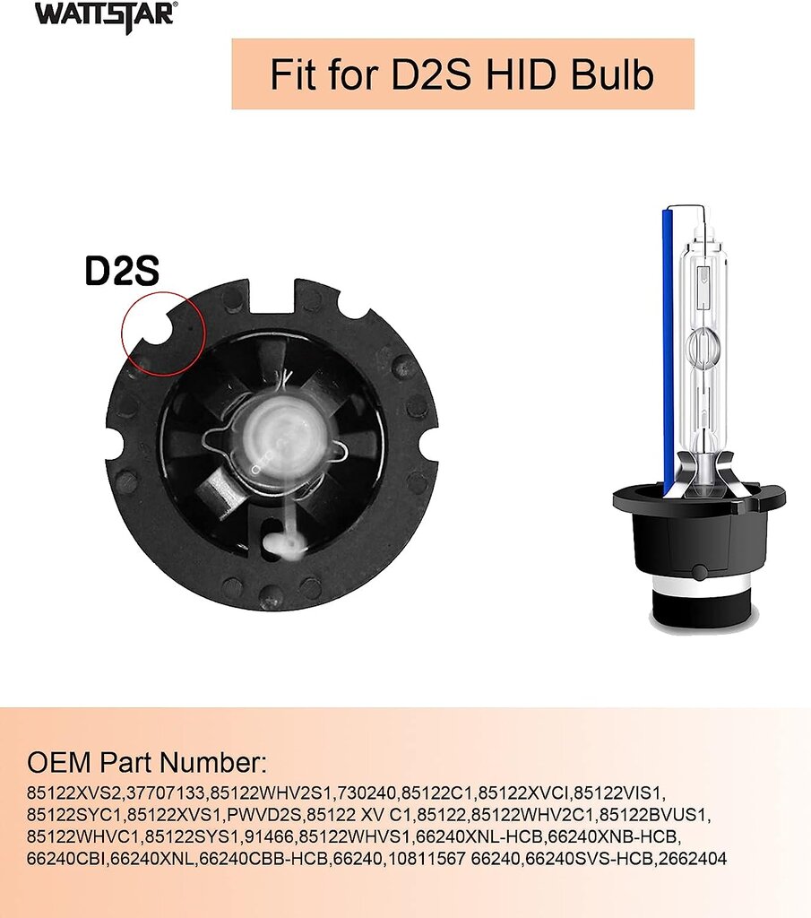 D2S LED - Plug&Play - 2vnt/komplektas kaina