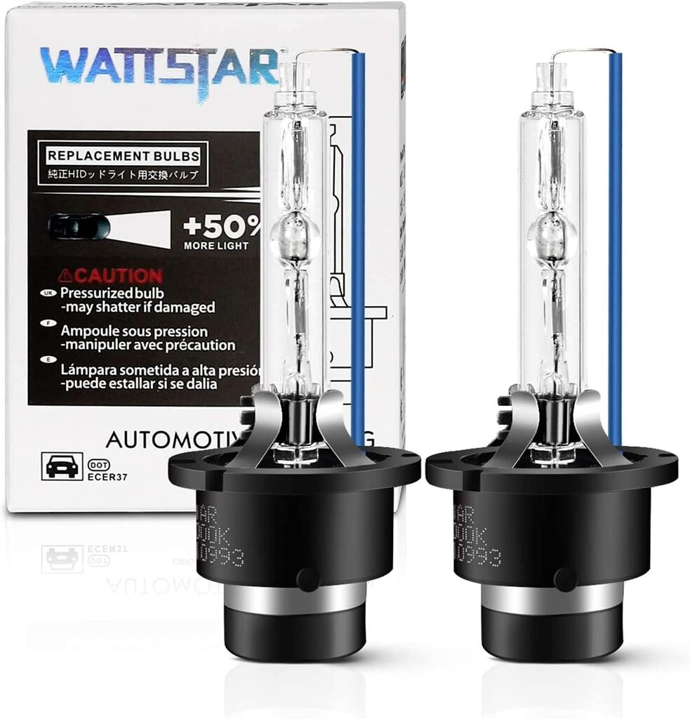 Lemputės Wattstar OEM 8000K Xenon HID D2S, 2 vnt. kaina ir informacija | Automobilių lemputės | pigu.lt
