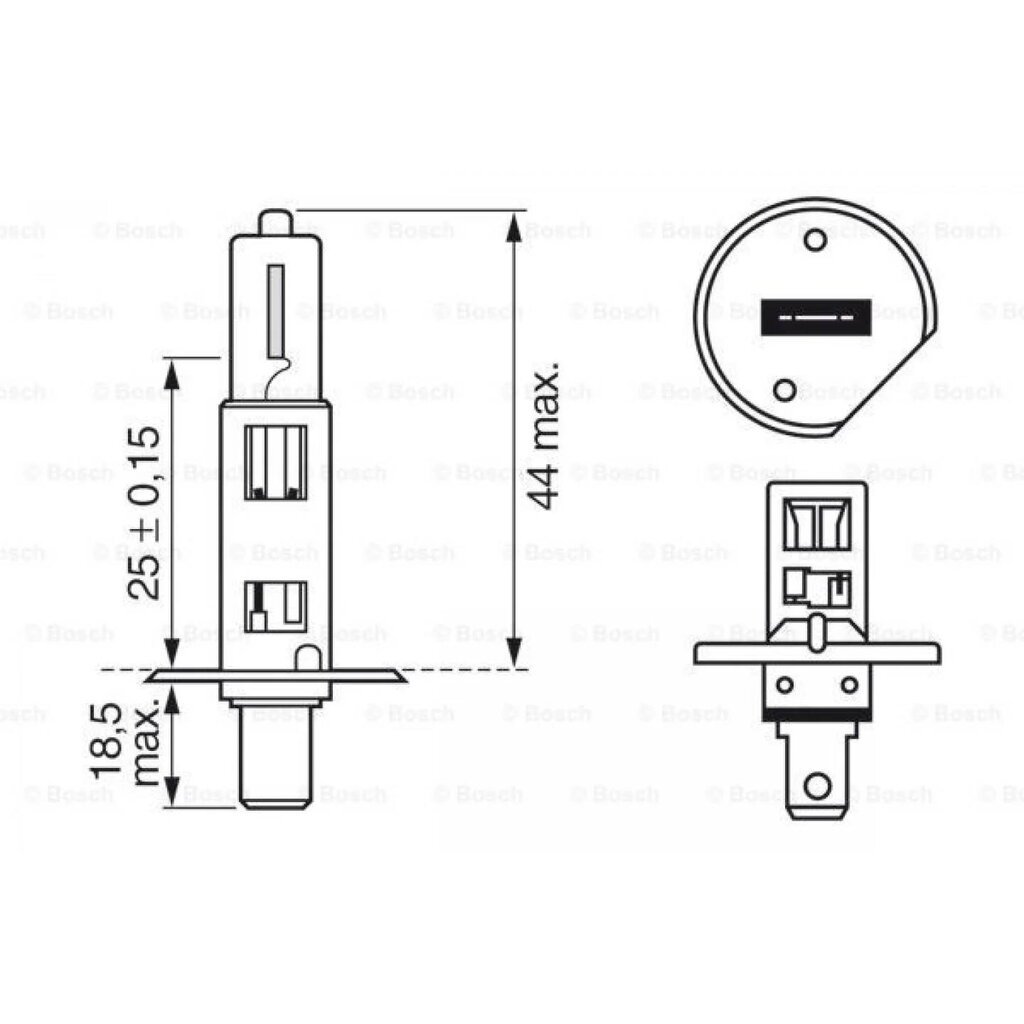 Automobilio lemputė Bosch H1 Pure Light Lamp, 12 V 55 W P14.5S kaina ir informacija | Automobilių lemputės | pigu.lt