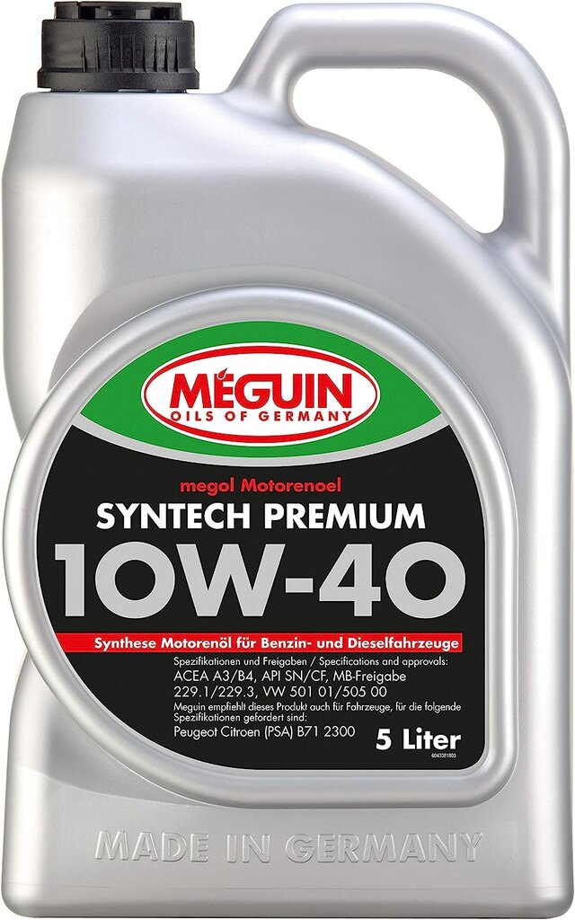 Meguin 4338 Megol Motor-Systech Prentium 10W-40 variklinė alyva, 5 l цена и информация | Variklinės alyvos | pigu.lt