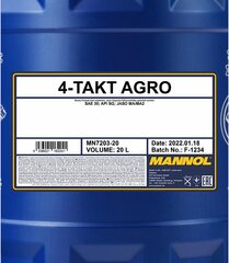 Variklinė alyva Mannol 4-Takt Agro SAE 30 API SG, 20 l kaina ir informacija | Variklinės alyvos | pigu.lt