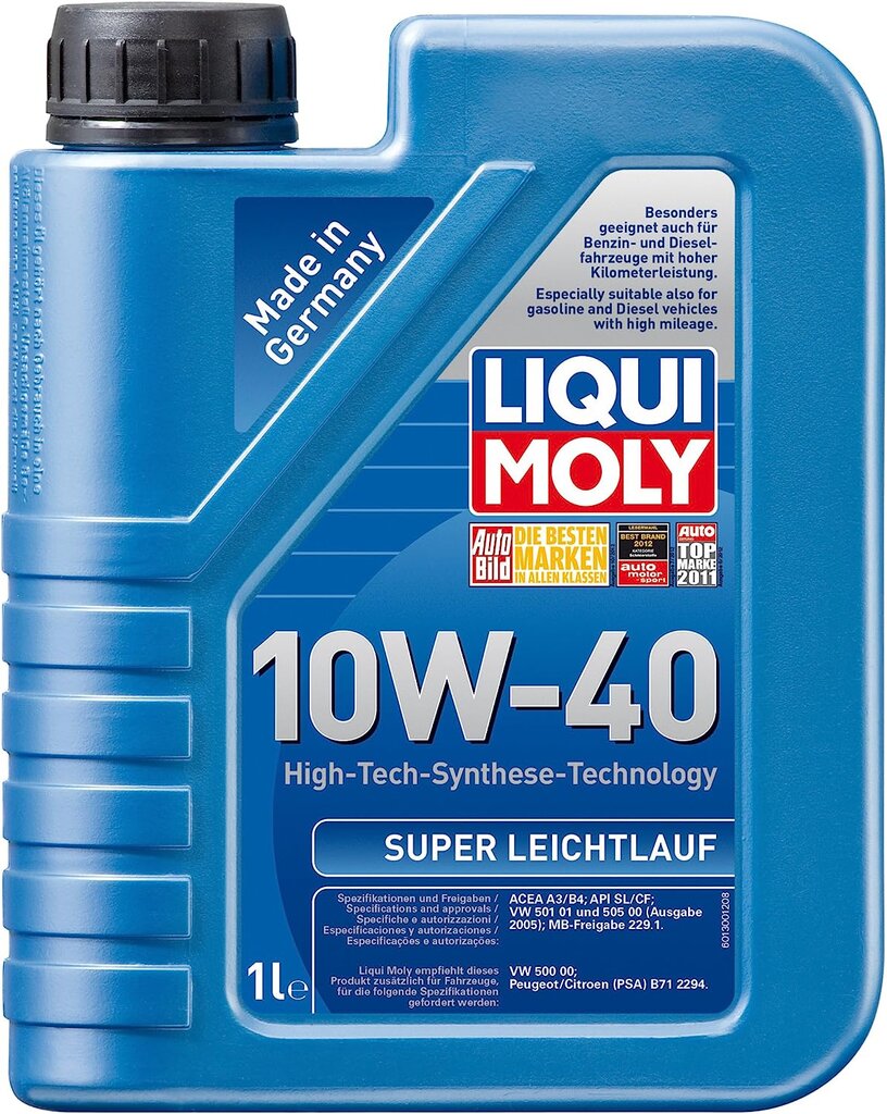 Variklinė alyva Liqui Moly Super Light Run 10W-40 1300 , 1l цена и информация | Variklinės alyvos | pigu.lt