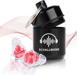 Schallwerk ® Women - nepastebimi ausų kištukai - slopina triukšmą ir išsaugo garso kokybę - skaidrūs ausų kištukai - tinkami ausų kištukai muzikai kaina ir informacija | Galvos apsauga | pigu.lt