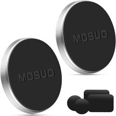 Mosuo Mobile Phore Dellocker Car Magnet, 2 кусочки автомобильного мобильного держателя магнитно универсально с 4 металлическими пластинами для iPhone/samsung/huawei/xiaomi/galaxy/moto GPS и т. Д., Серебро цена и информация | Держатели для телефонов | pigu.lt