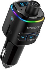 Nulaxy Bluetooth FM -передатчик для Auto, Bluetooth v5.0 Auto Radio с QC3.0 и 7 светодиодного света, беспроводной радиодаптер с двойными USB -портами, поддерживает систему рук -без TF, USB -палочки NX09 цена и информация | FM-модуляторы | pigu.lt