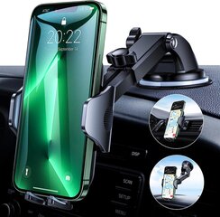 Andobil Mobile Phone Car Car [держит бомбардировку и надежный] Universal Car Mobile Holder с всасывающим и вентиляционным зажимом на 360 ° Вращающий держатель мобильного телефона для всех смартфонов, например, iPhone 13/12/11 Samsung Huawei цена и информация | Держатели для телефонов | pigu.lt