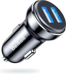 Bekell Sigarette Ligher USB Auto Charger, 36W/6A Metall Mini Car Charge 2-порт Автомобильный адаптер быстро зарядки с технологией с интеллектуальным устройством-адаптивным зарядкой для iPhone 13/12/11, Galaxy, Huawei и многое другое цена и информация | Зарядные устройства для телефонов | pigu.lt