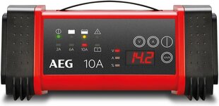 AEG Automotive 97024 Микропроцессорное зарядное устройство LT 10 AMPERE для 12/24 В, 9-ступенчатая, источник питания, автоматическая температурная компенсация цена и информация | Автопринадлежности | pigu.lt