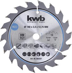 KWB Circuit Sow Blade 140 x 12,75 мм мм, быстрое разреза цена и информация | Запчасти для садовой техники | pigu.lt