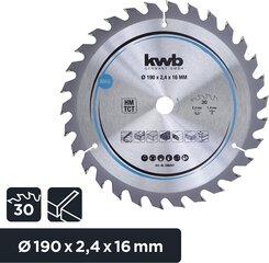 KWB Circuit Sow Blade 140 x 12,75 мм мм, быстрое разреза цена и информация | Запчасти для садовой техники | pigu.lt