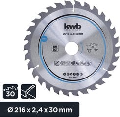 KWB Circuit Sow Blade 140 x 12,75 мм мм, быстрое разреза цена и информация | Запчасти для садовой техники | pigu.lt