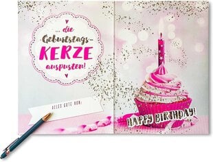 Bentino Birthday Card XL с яркой "Candle", чтобы выдувать, сыграть песню "Празднование", A4 Set с конвертом, поздравительная открытка с музыкой, поздравительная открытка "Отличные карты" от Bentino цена и информация | Конверты, открытки | pigu.lt