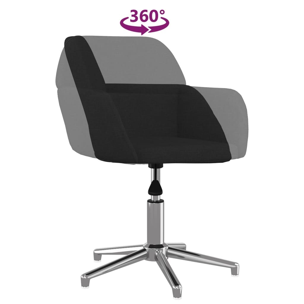 Pasukama biuro kėdė, juodos spalvos, audinys kaina ir informacija | Biuro kėdės | pigu.lt