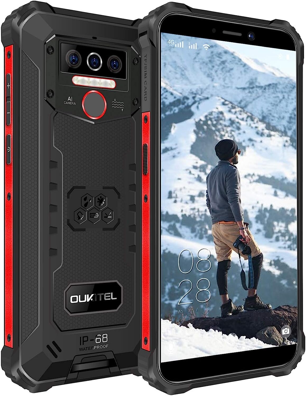 Телефон Смартфон Oukitel WP5 Outdoor Outdoor без контракта, 8000 мАч  аккумулятор на открытый сотовый телефон IP68, 4G Dual Sim, 4GB 32GB, 128 ГБ  расширяется, Android 10, Global Version 5.5 цена | pigu.lt