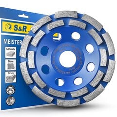 Šlifavimo diskas S&R Diamond Rag Past, 125 x 22,23 mm kaina ir informacija | Mechaniniai įrankiai | pigu.lt