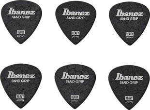 Ibanez Grip Wizard Series Sand Grip Plat Pick Crack Model - черные 6 штук (PPA16HCG -BK) цена и информация | Принадлежности для музыкальных инструментов | pigu.lt