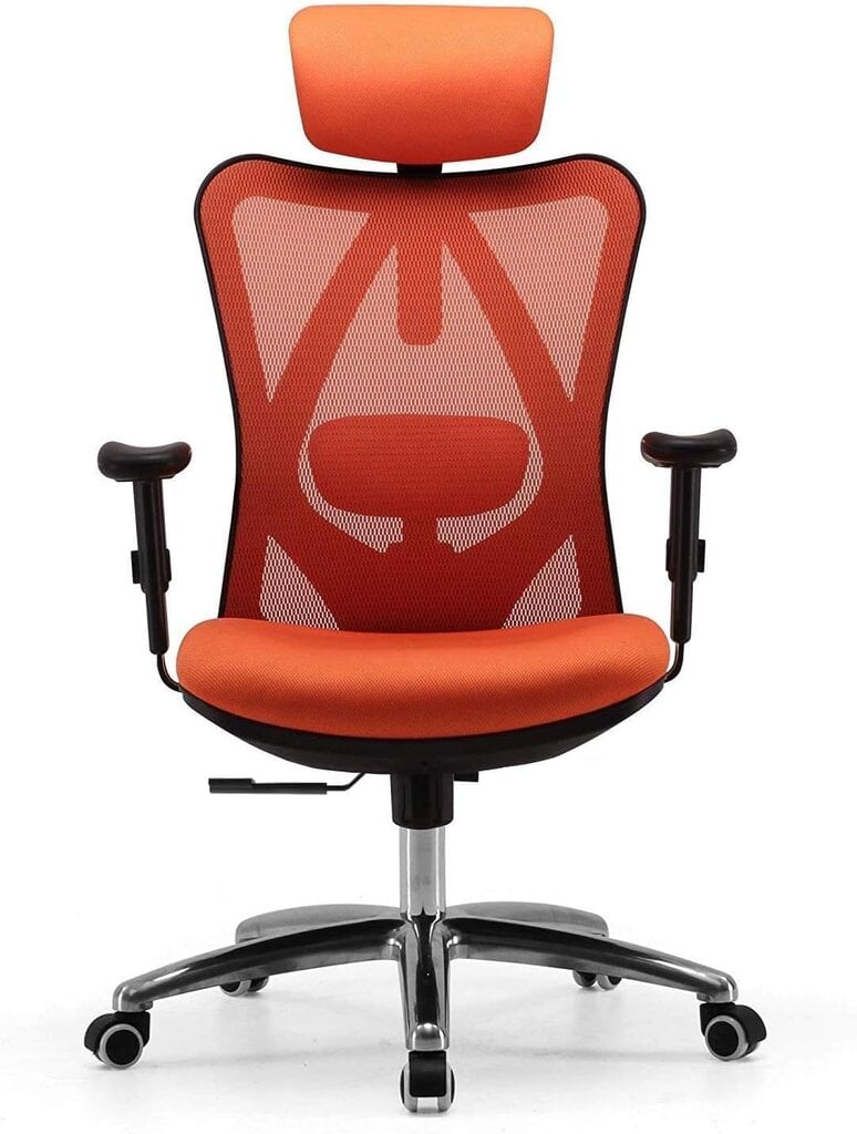 Biuro kėdė Sihoo Lordosis, oranžinė kaina ir informacija | Biuro kėdės | pigu.lt