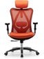 Biuro kėdė Sihoo Lordosis, oranžinė kaina ir informacija | Biuro kėdės | pigu.lt