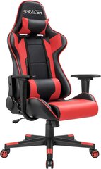 Žaidimų kėdė Homall Gaming, raudona/juoda kaina ir informacija | Biuro kėdės | pigu.lt