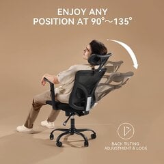 Biuro kėdė Noblewell, juoda kaina ir informacija | Biuro kėdės | pigu.lt