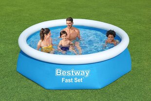 Бассейн Bestway Fast Set Setup Pool Set с фильтрационным насосом Ø 244 x 61 см, синий, круглый цена и информация | Фильтры для бассейнов | pigu.lt