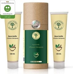 Установите 2 X Ayurveda 3 фазы зубной пасты | Зубная паста зеленый фторид Valie -100 мл с 17 травами, корнями, цветами, высокоэффективными маслами, морской солью и заживлением земли. Известно в магазине здоровой пищи! (2) цена и информация | Зубные щетки, пасты | pigu.lt