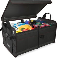 Athlon Tools Premium Back Back с крышкой - 60 литров XXL Trunk Organizer - дополнительные стабильные и водонепроницаемые полы - еда -саф - с анти -славированной глиной цена и информация | Сумки, держатели для телефонов | pigu.lt