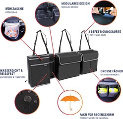 „Vicera“ bagažinės organizatorius su „Velcro“ - kamieno krepšys automobiliui su dalijamais moduliais ir integruotu aušinimo krepšiu - užsakymui ir laikymui kaina ir informacija | Auto reikmenys | pigu.lt