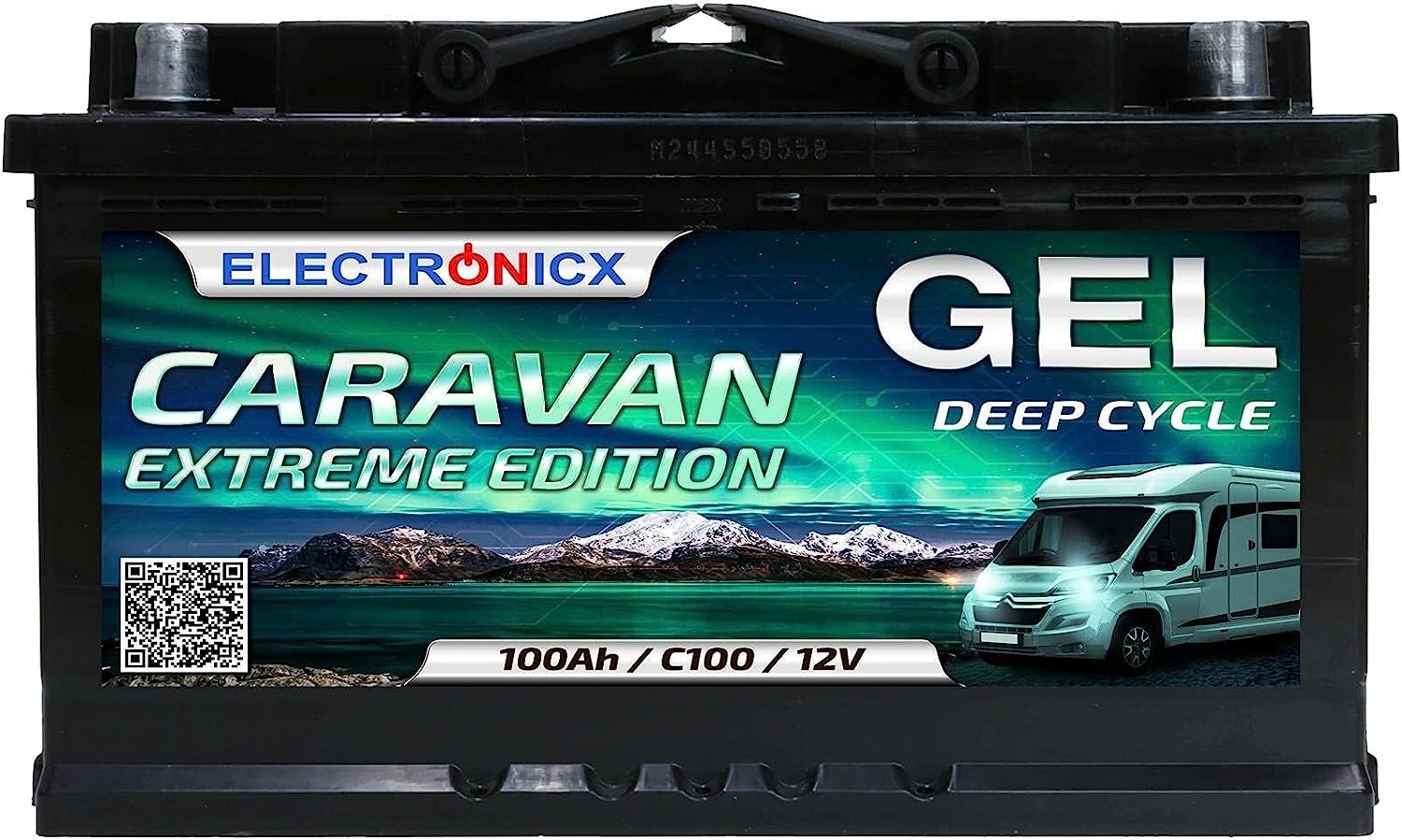 Gelio akumuliatorius Electronicx Caravan Extreme Edition 12 V 100AH ​​ kaina ir informacija | Akumuliatoriai | pigu.lt