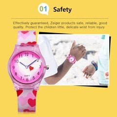 Zeger Analog Clock Детские наручные часы Girl Watch Watch Sport Водонепроницаемый симпатичный сердечный отбор для сердца мультфильм. цена и информация | Аксессуары для детей | pigu.lt