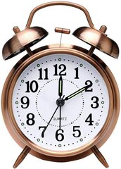 Retro analoginis žadintuvas BHGWR stalinis laikrodis su naktine šviesa kaina ir informacija | Laikrodžiai | pigu.lt