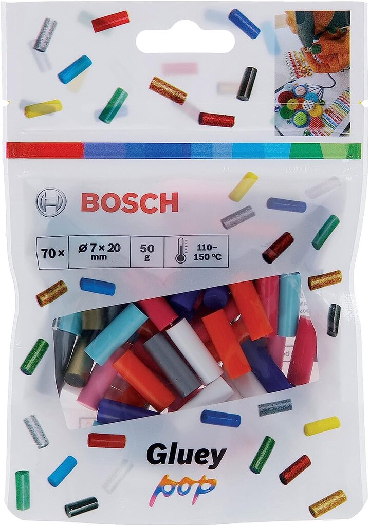 Klijavimo klijų lazdelės Bosch 70, 20x7 mm. kaina ir informacija | Auto reikmenys | pigu.lt
