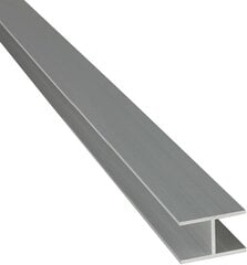 Anoduotas aliuminio H-profilis Alu, 1.5 m kaina ir informacija | Sujungimo profiliai | pigu.lt