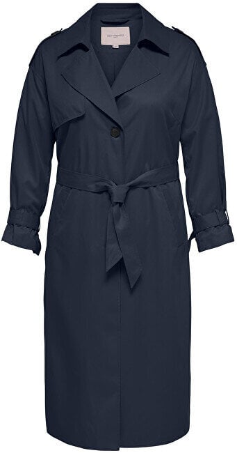 Paltas moterims Carchloe Trenchcoat 15245961, mėlynas цена и информация | Paltai moterims | pigu.lt