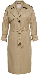 Paltas moterims Carchloe Trenchcoat 15245961, rusvas kaina ir informacija | Paltai moterims | pigu.lt