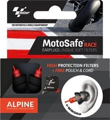 Moto ausinės Alpine MotoSafe Race Earplugs Official MotoGP kaina ir informacija | Moto pirštinės, apsaugos | pigu.lt