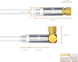 CSL - 15M SAT KABEL HDTV 90 градусов 135DB - Спутниковый кабельный кабельный кабельный кабель SAT. цена и информация | Кабели и провода | pigu.lt