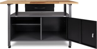 Ondis24 Сборка завода Workbench Klaus 120 см, металл, блокируемая дверь, регулируемая высота ноги (рабочая высота 85 см, буки) цена и информация | Столы-консоли | pigu.lt