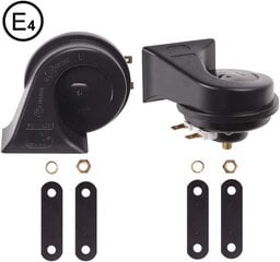 Evermotor Universal Twin Dual Tone Loud Horn Hupe Set для автомобилей и мотоциклов 12 В 400/500 Гц 118 дБ (2 сета) цена и информация | Автопринадлежности | pigu.lt