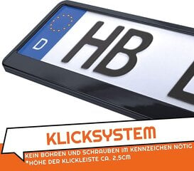 L & P A164 2 держатель номерного знака Auto Locdent Lockent Pliter Vally Play Pliter Black High Gloss Усилитель Усилитель номерного знака запоздачи цена и информация | Автопринадлежности | pigu.lt