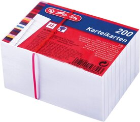 Lapukai kortelės Herlitz, A8,170 g/m2, 200 vienetų, balti kaina ir informacija | Kanceliarinės prekės | pigu.lt