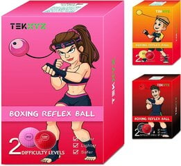 Bokso rinkinys Tekxyz Boxing Reflex Ball PR, juodas kaina ir informacija | Kovos menai | pigu.lt