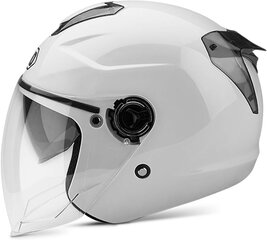 Мотоциклетный шлем Boseman для взрослых с двойным козыревым шлемом, Jet Helme Chopper Cruiser Vintage Pilot Helmet, пройдите тест на столкновение, чтобы обеспечить безопасность движения (белый) цена и информация | Шлемы для мотоциклистов | pigu.lt