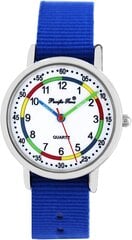 Pacific Time Girls Boys Learning Watch Analogous Quartz с текстильным браслетом Royal Blue 10811 B07NXVKZX1 цена и информация | Аксессуары для детей | pigu.lt