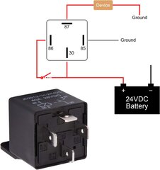 Rėlė Ehdis 5 24V 40A 4 PIN kaina ir informacija | Auto reikmenys | pigu.lt